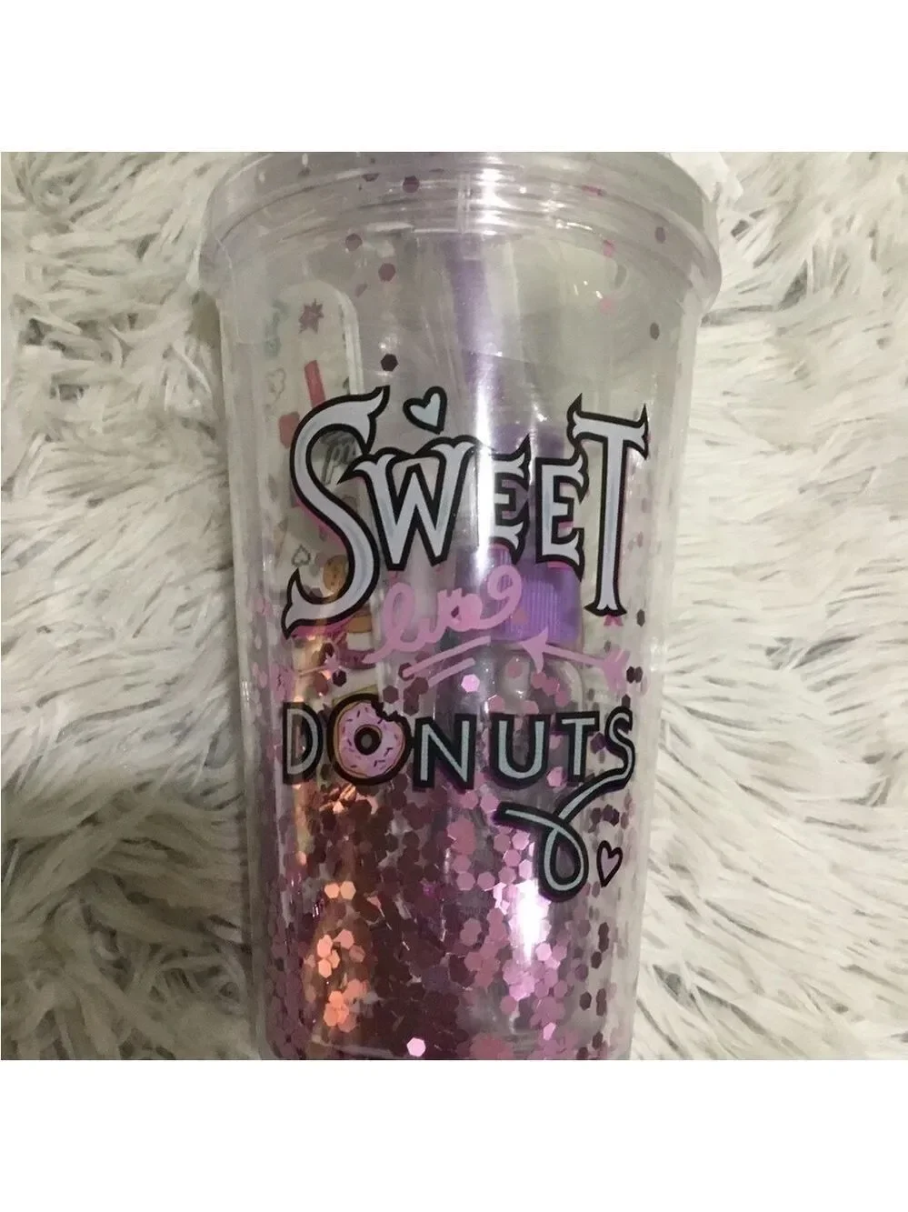 DONUT Body care set in a mug with a straw